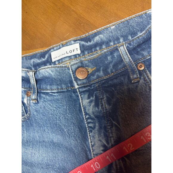 Loft jeans high waisted straight crop size 29 in excellent condition - Picture 6 of 13